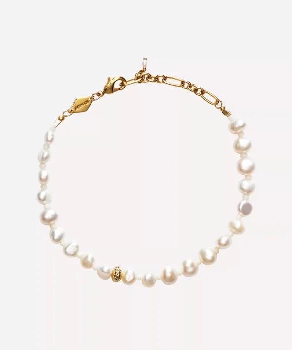 Gold-Plated Stellar Pearly Bracelet