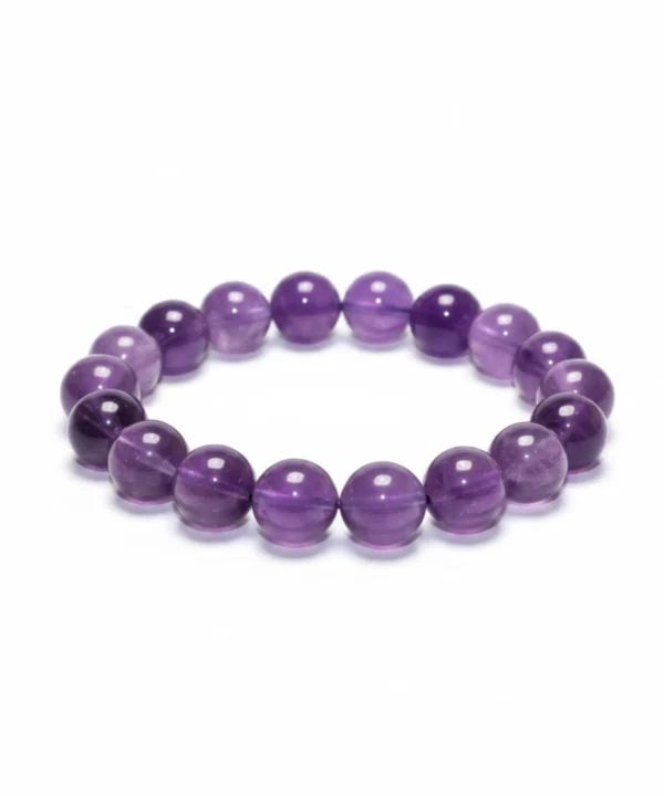 Pulseira de Ametista Natural – Versão Luxo 9–10mm