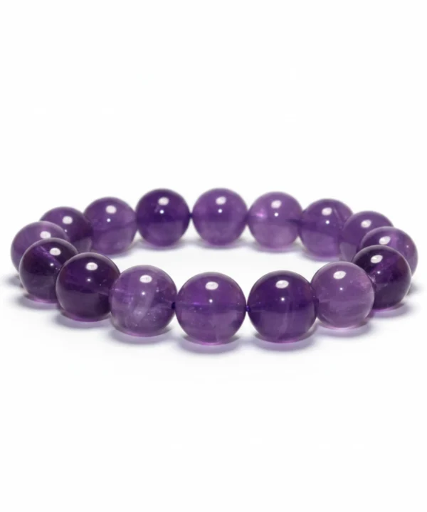 Pulseira de Ametista Natural – Versão Luxo 9–10mm