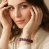 Pulseira de Ametista Natural – Versão Premium 7–8mm
