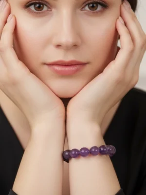 Pulseira de Ametista Natural – Equilíbrio e Elegância